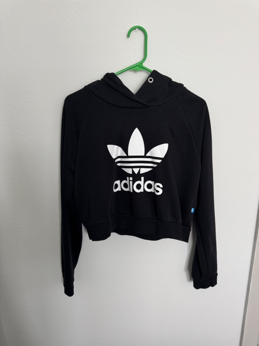 adidas Cropped Black Hoodie